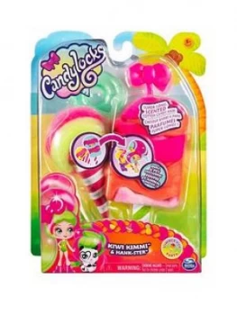 Candylocks Doll + Pet - Kiwi Kimmi 7.5Cm Scented Collectable Doll + Hank-Ster Pet
