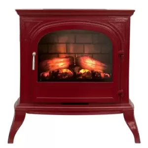 Focal Point Fires 1.8kW Dalvik Electric LED Stove - Burgundy