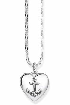 Ladies Thomas Sabo Sterling Silver Glam & Soul Anchor Locket Necklace KE0039-356-14-L45v
