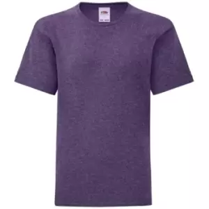 Fruit Of The Loom Childrens/Kids Iconic T-Shirt (9-11 Years) (Heather Purple)