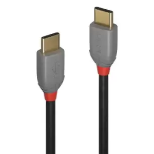 Lindy 36872 USB cable 2m USB 2.0 USB C Black Grey