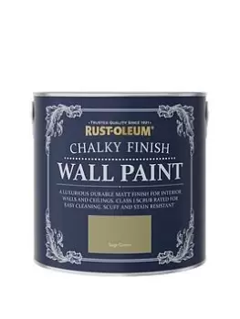 Rust-Oleum Chalky Finish Wall Paint In Sage Green - 2.5-Litre Tin