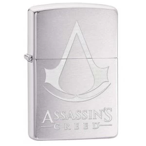 Zippo Assassins Creed Crest and Name Brushed Chrome Finish Windproof Lighter