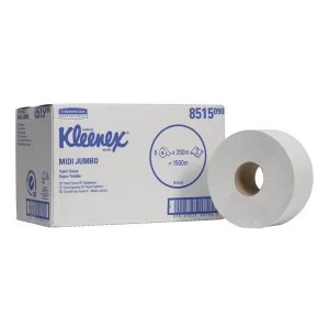 Kleenex Ultra Jumbo Toilet Tissue 625 Sheet Rolls 2 Ply 400x94mm White Pack of 6
