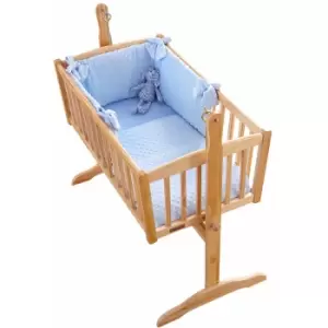 Clair De Lune - Dimple 2 Piece Quilt & Bumper Bedding Set, Blue, Crib/Cradle