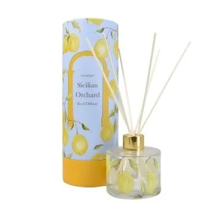 Sicilian Orchard Reed Diffuser in Gift Box Basil and Wild Lemon Scent 150ml