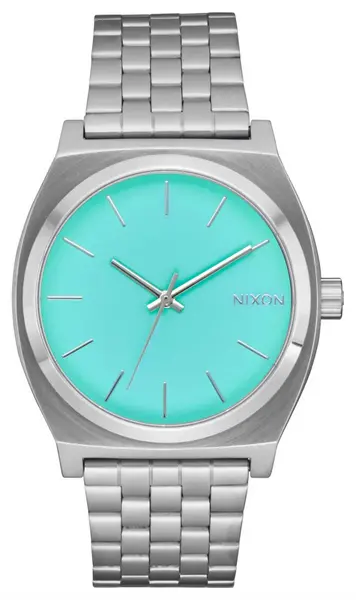 Nixon A045-2084-00 Time Teller Turquoise Dial Stainless Watch