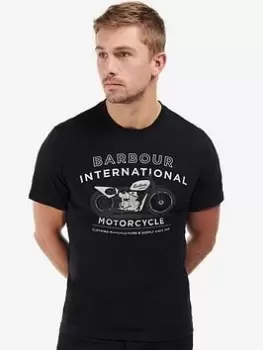 Barbour International Alter Graphic Logo T-Shirt, Black, Size L, Men