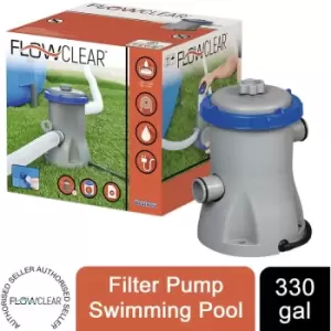Flowclear 330 gal Capacity Filter Pump For Swimming Pool, Grey - Bestway