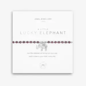 Colour Pop A Little Lucky Elephant Silver 17.5cm Stretch Bracelet 5211