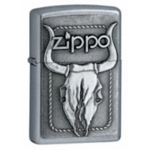 Zippo Bull Skull Emblem Street Chrome Windproof Lighter
