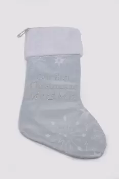 Amore Our First Christmas Together Stocking - Silver