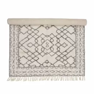 Bloomingville Jaqueline Cotton Rug in White