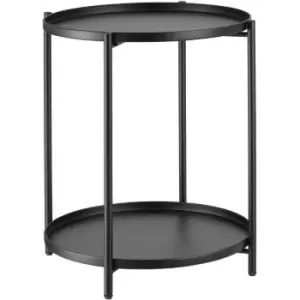 Bedside table Oxford - lamp table, side table, small side table - Black - black