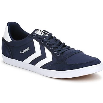 Hummel SLIMMER STADIL LOW mens Shoes Trainers in Blue,8,9,10.5