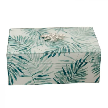 Hestia Nature Trail Palm Leaf & Crystal Insect Jewellery Box