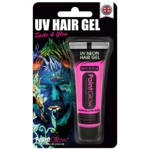 (5 Pack) PaintGlow UV Neon Hair Gel Blister Pack (Pink) 10ml
