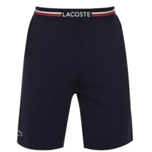Lacoste Pyjama Shorts With Three-Tone Waistband Size 3 - S Navy Blue