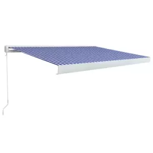 Vidaxl Manual Cassette Awning 300X250 Cm Blue And White