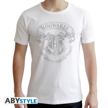 Harry Potter - Hogwarts Men' Medium T-Shirt - White