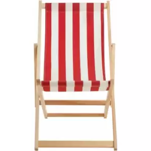 Beauport Red/ White Deck Chair - Premier Housewares