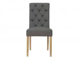 Kenmore Yara Dark Grey Fabric Dining Chair