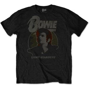 David Bowie - Vintage Ziggy Unisex XX-Large T-Shirt - Black