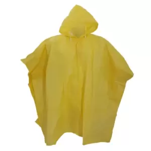 Splashmacs Unisex Lightweight Rain Poncho (ONE) (Yellow)