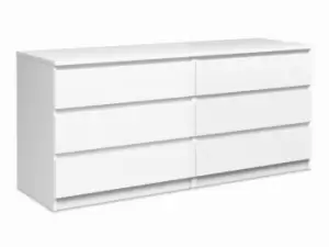 Furniture To Go Naia White High Gloss 33 Drawer Wide Chest of Drawers Flat Packed