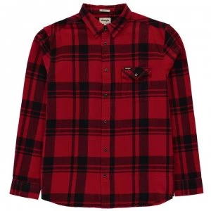Wrangler Single Pocket Long Sleeve Shirt - Salsa Red