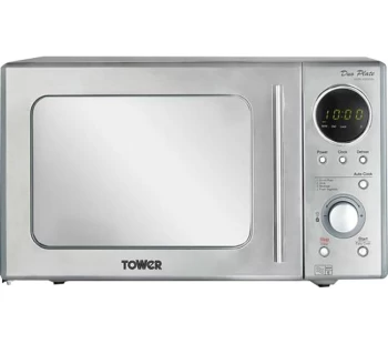 TOWER KOR3000DSLT Solo Microwave - Stainless Steel