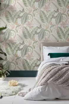 Envy Eden Pastels Natural Floral Wallpaper
