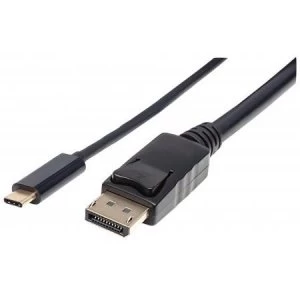 Manhattan USB-C to DisplayPort Cable 4K 2m Male to Male 3840x2160@60Hz; 4K Ultra HD Video Aspect Ratio 21:9 Black Polybag