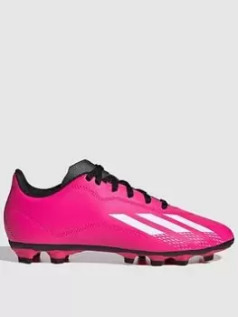 adidas Junior X Speed Form.4 Firm Ground Football Boot, Pink, Size 5