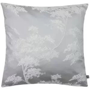 Ashley Wilde Jacquard Satin Japonica Cushion Cover (50cm x 50cm) (Silver)