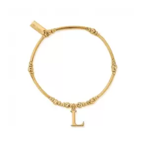 Gold Iconic Initial Bracelet - Letter L