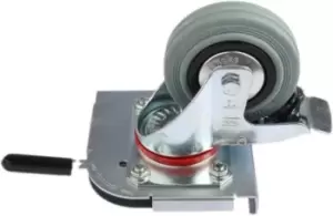 Zarges Braked Swivel Castor Wheel, 90kg Load Capacity, 100mm Wheel Diameter