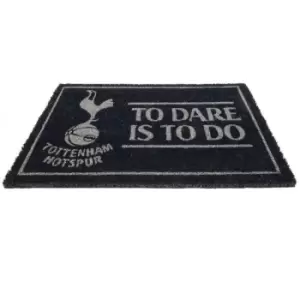 Tottenham Hotspur FC To Dare Is To Do Door Mat (One Size) (Black) - Black