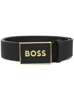 BOSS Metallic-logo Buckle Belt Black