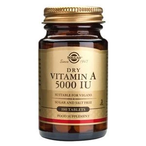 Solgar Dry Vitamin A 5000 IU Tablets 100 Tablets