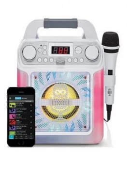 Groove Mini - Disco Light Mp3+G Karaoke System With Voice Changer Effects ; White