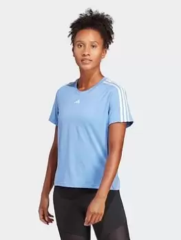 adidas Aeroready Train Essentials 3-stripes T-Shirt - Blue Size S, Women