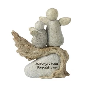 Mother Mean The World Angels Resin Stone By Heaven Sends
