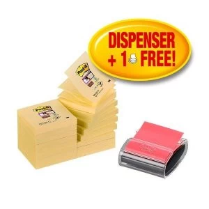 Post it Pro Z Note Dispenser and Super Sticky Pads 76x76mm 16 Pads Ref