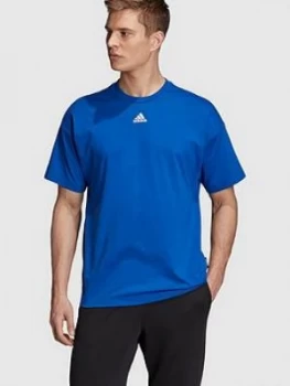 Adidas 3 Stripe T-Shirt - Blue, Size XL, Men