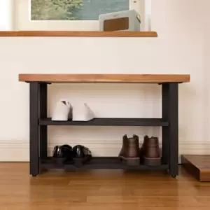 Charnwood Bench with Shoe Tidy Brown