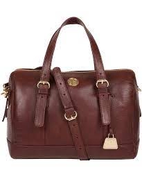 Pure Luxuries London Chestnut 'Iris' Leather Handbag - brown
