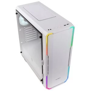 Bitfenix Enso Midi Tower RGB Gaming Case - White Tempered Glass