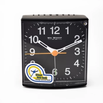 WM WIDDOP Alarm Clock with Sweep Movement - Black