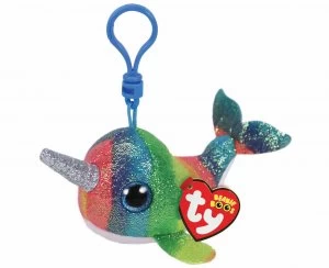 ty Nori Narwhal Beanie Boo Clip Keyring